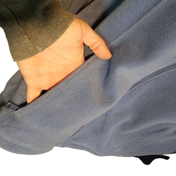 Columbia- Women’s Plus Size Blue Fleece Zip Front Jacket w Zip Pockets, Size 2X - Picture 4 of 6